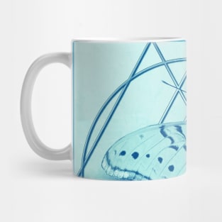 Butterfly in an abstract landscape Mug